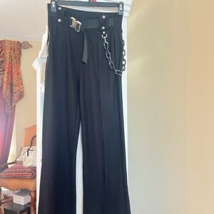 Maniere De Voir Black Belt with Silver Clasp